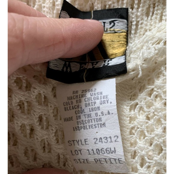 wear about women petite ivory crochet Lace sleeveless maxi coverup Y - Picture 8 of 8